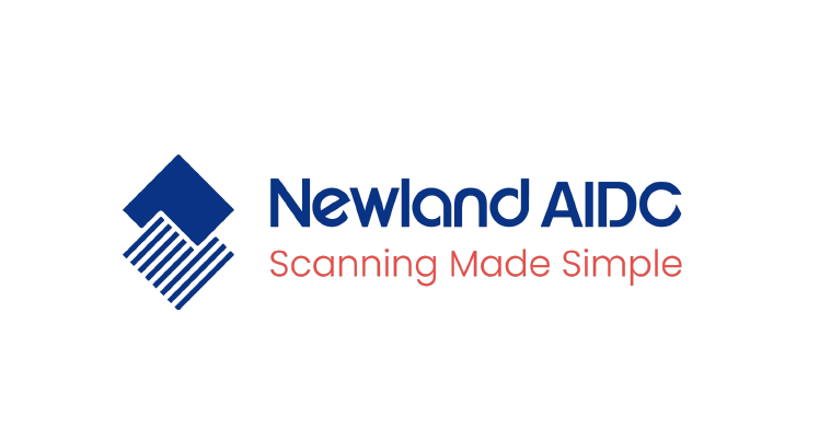 Newland AIDC logo with blue geometric icon and red tagline, “Scanning Made Simple”