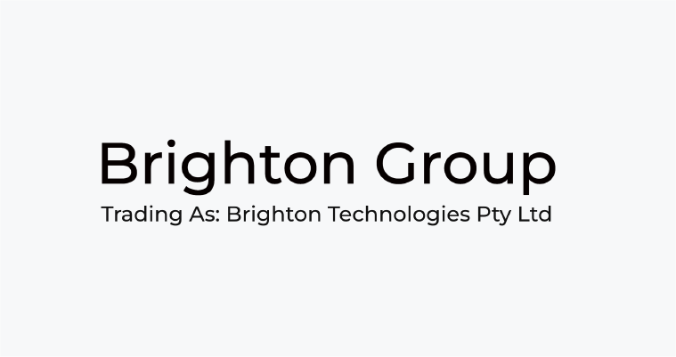 Brighton Group logo with “Trading As: Brighton Technologies Pty Ltd” on a white background