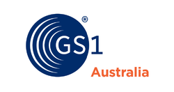 GS1 Australia logo with dark blue circular emblem and orange “Australia” text
