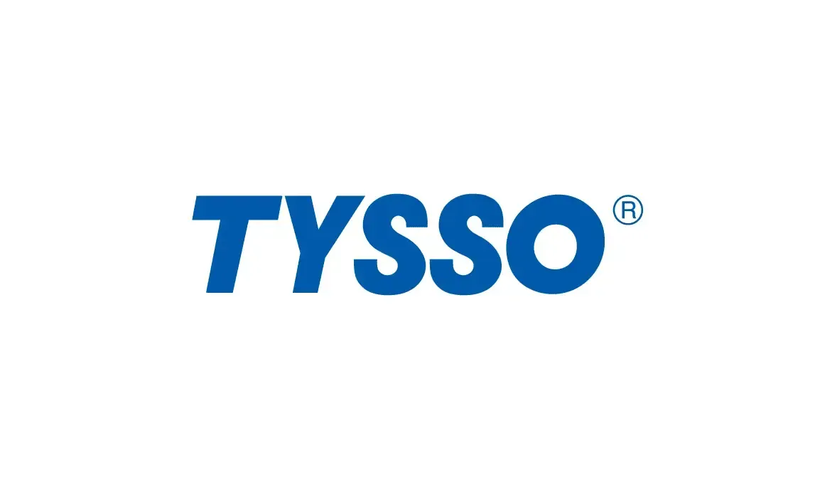 TYSSO logo in blue text on a white background