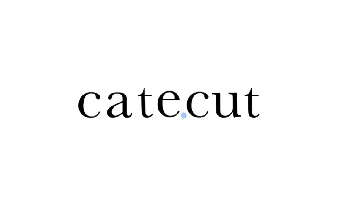 Black serif text reading “catecut” on a white background.