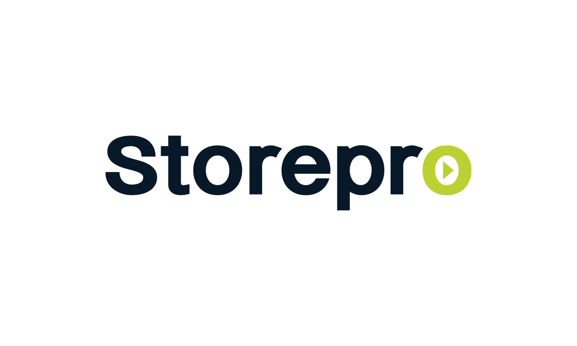 Storepro logo in black text with a green circular “o” on a white background