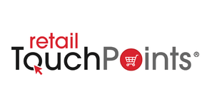 Retail TouchPoints logo in black and red, with a red shopping cart icon inside the “o”