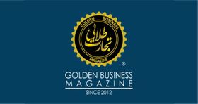 Golden Business Magazine logo on a blue background, with gold emblem and white text “SINCE 2012”
