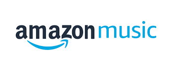 Amazon Music logo in black and blue on a white background