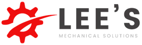 Red gear logo with a swoosh next to &ldquo;LEE&rsquo;S&rdquo; and the words &ldquo;MECHANICAL SOLUTIONS&rdquo;
