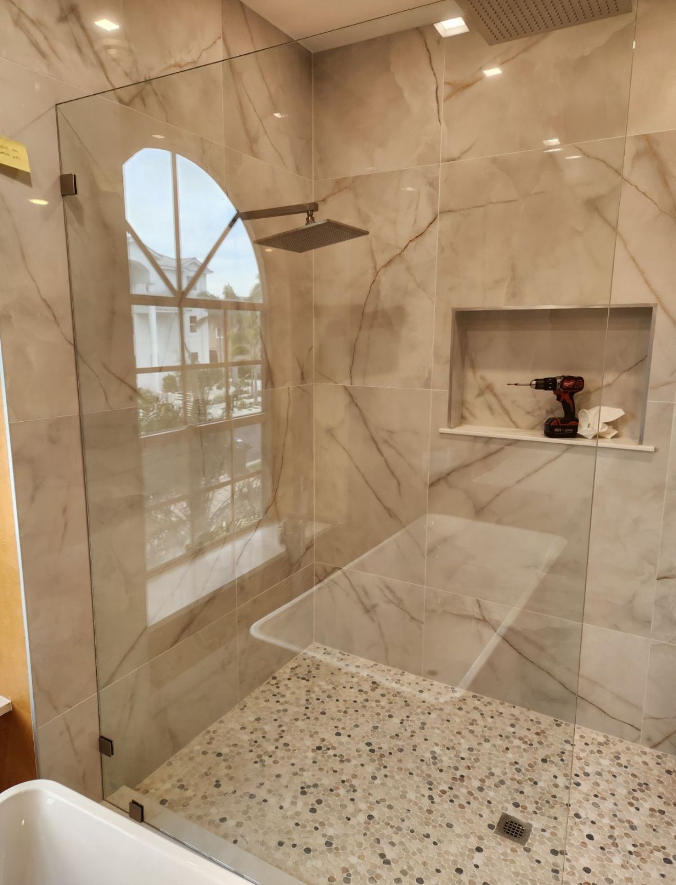 Marble shower cubicle - Glass Company in Saint Petersburg, FL Marble shower cubicle - Glass Company in Saint Petersburg, FL