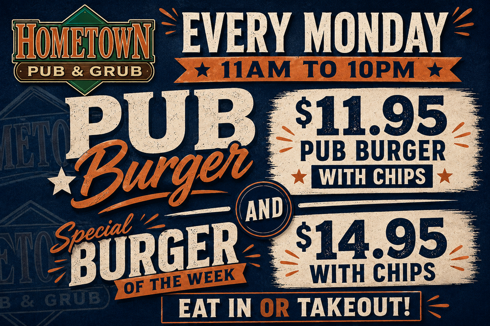 Delicious Burger- Hometown Pub & Grub, Scotia NY