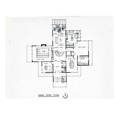 A black and white floor plan of a house