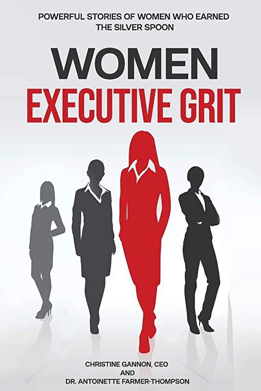 The cover of a book titled women executive grit