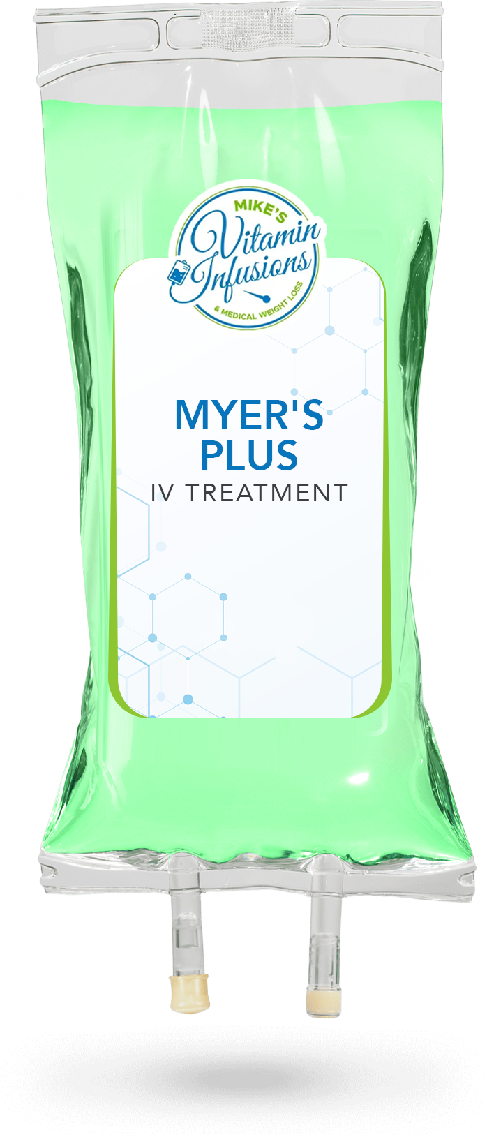 IV bag labeled 