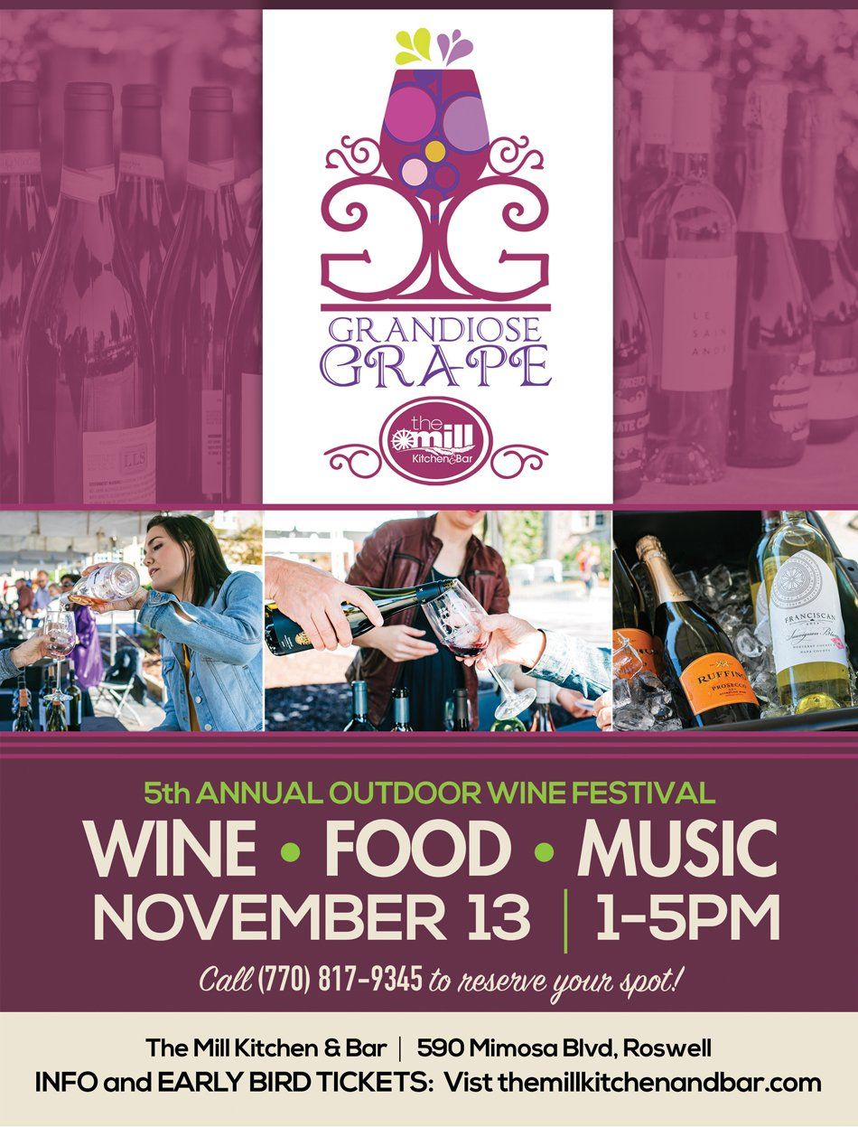 A poster for the 5th annual outdoor wine festival