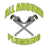 All Around Plumbing logo with crossed pipe wrenches and green text