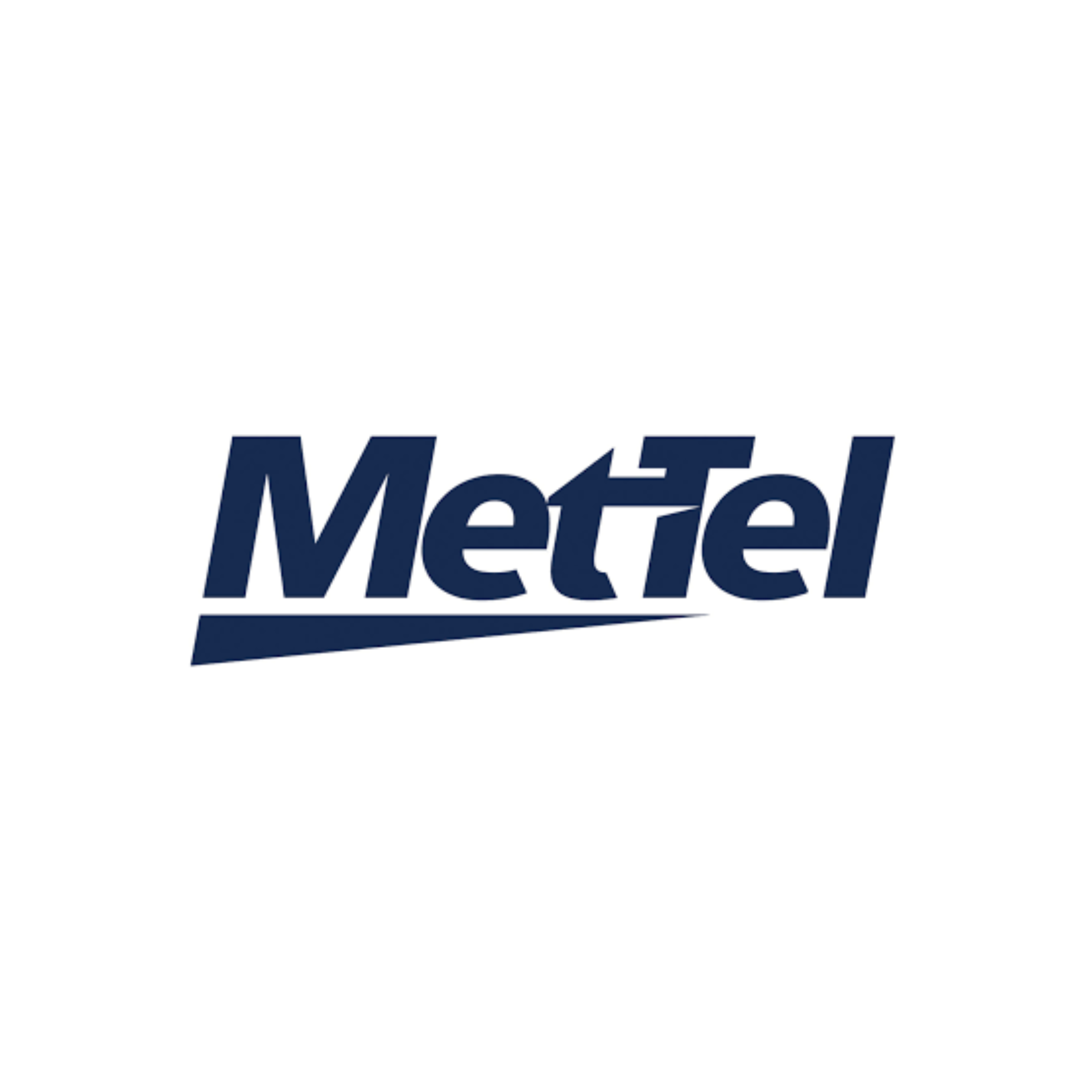 MetTel logo in dark blue on a white background