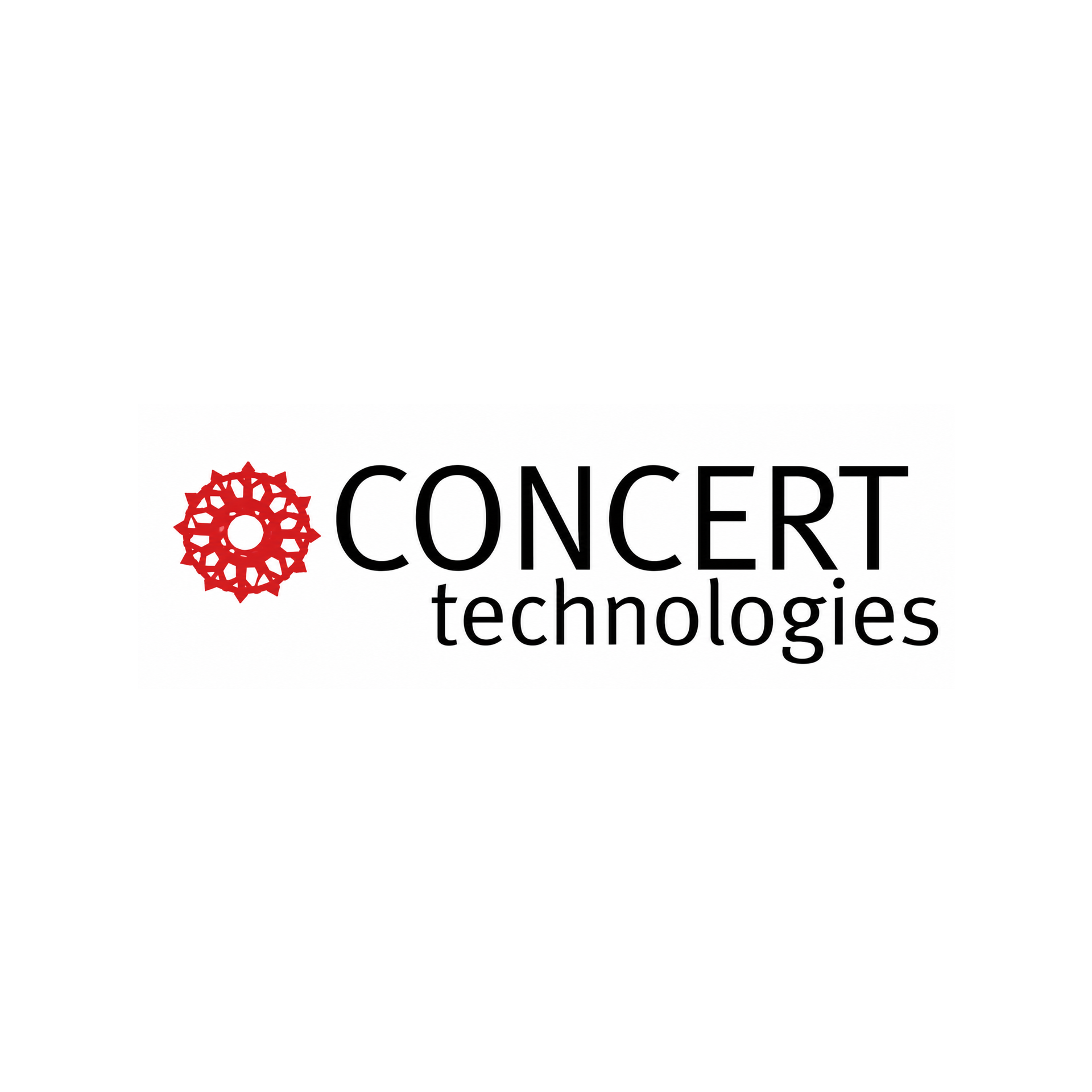 Concert Technologies logo with red gear icon and black text on white background
