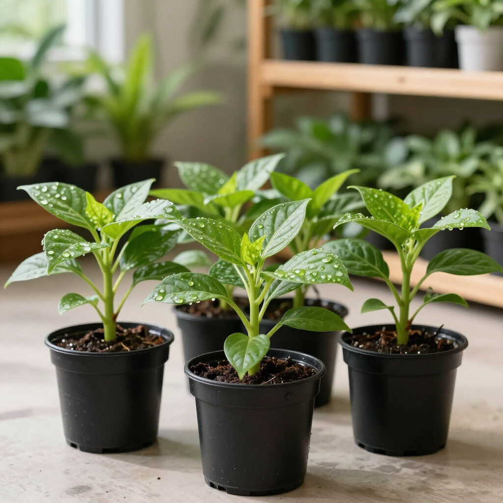 Plantas jóvenes en vivero