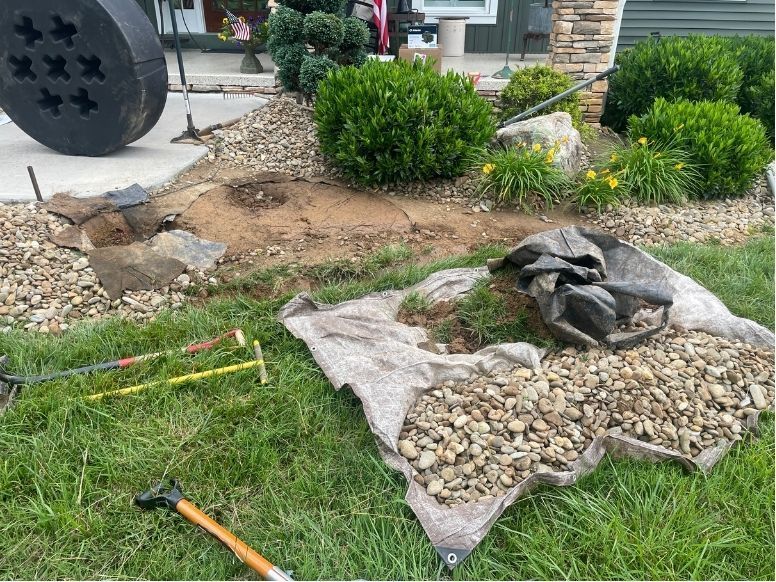 Installing water feature 1