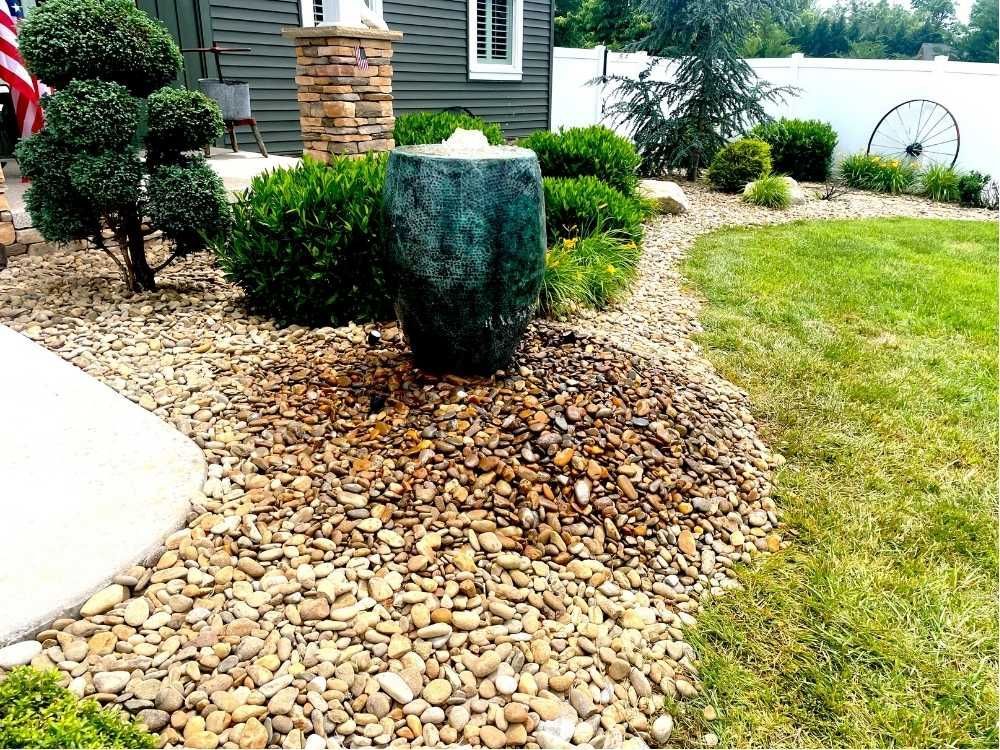 Installing water feature 4