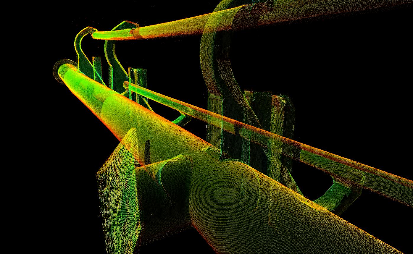 3D Laser scan roller coaster section