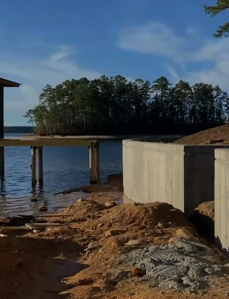 lake or sea wall