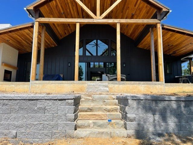 residential lake wall construction
