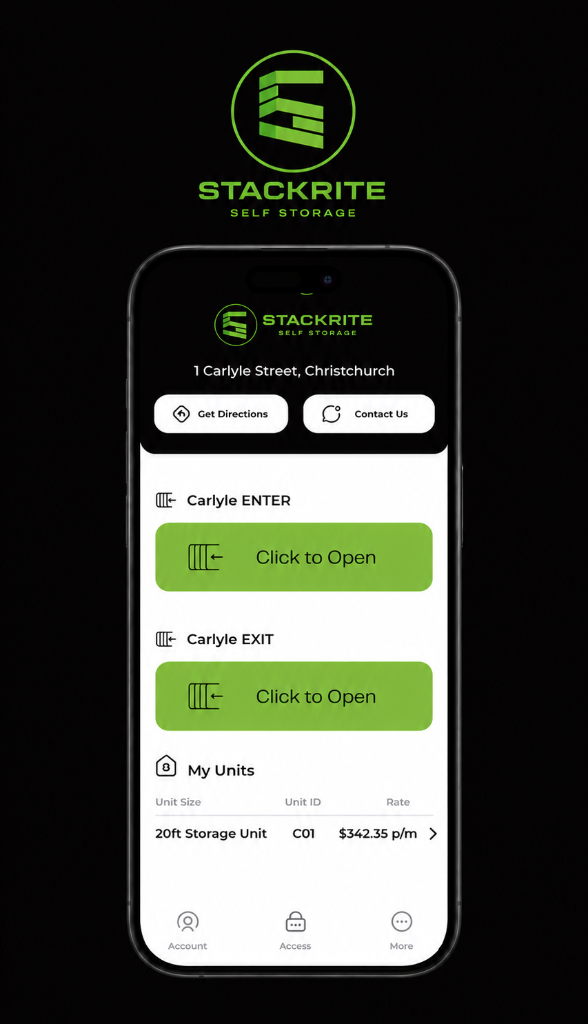 Stackrite app gate access