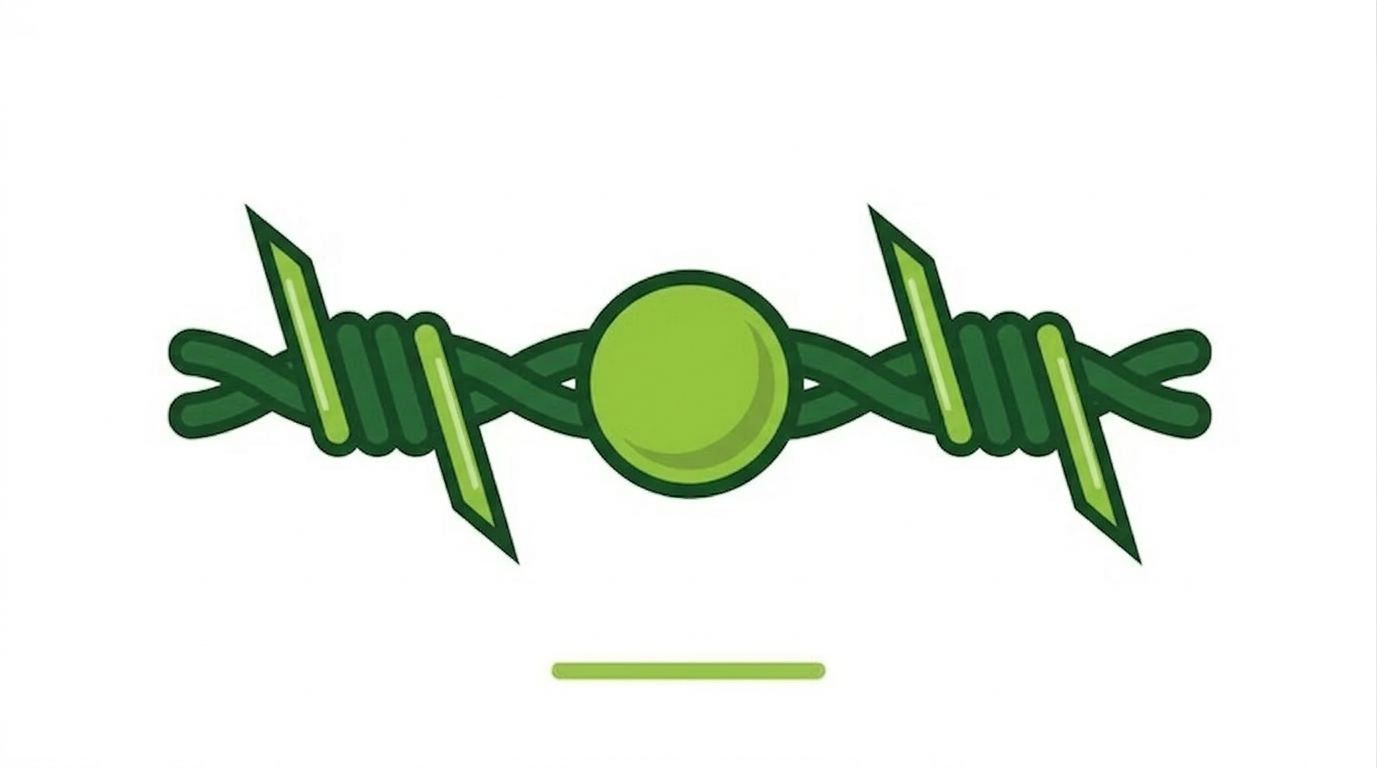 Green wrapped candy illustration on a white background with a small green line beneath it