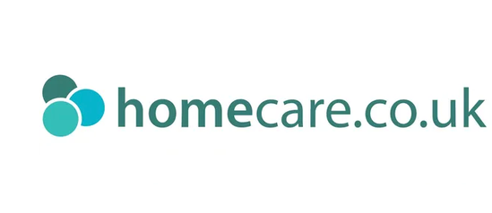 Homecare.co.uk logo with teal icon and text