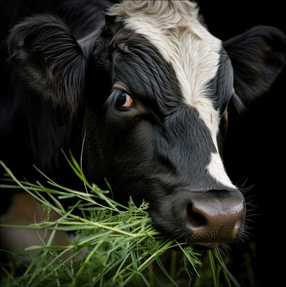Textured Wooden Coaster With A Black & White Cow