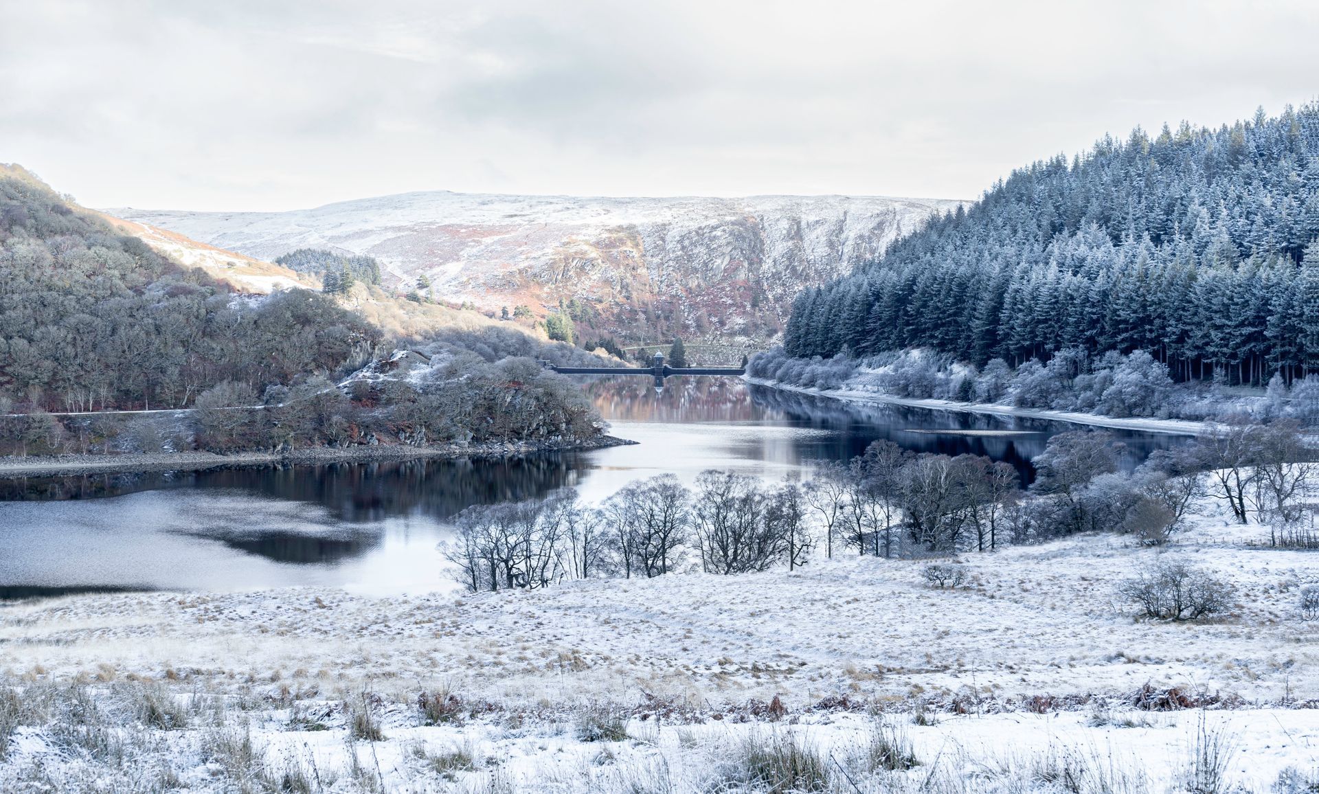 Elan Valley In Winter Print