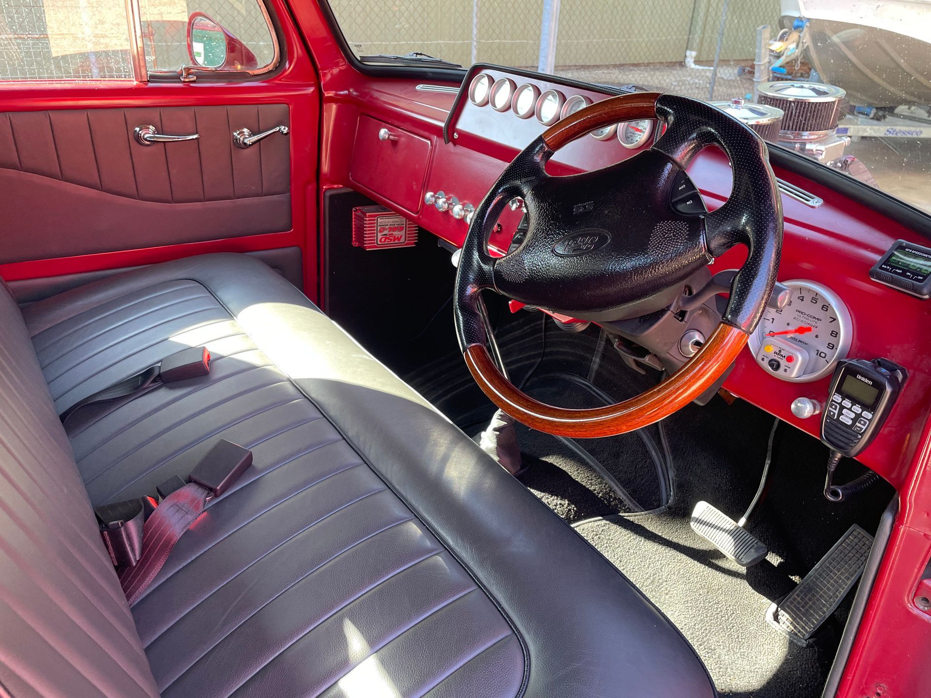 1964 International grey leather interior
