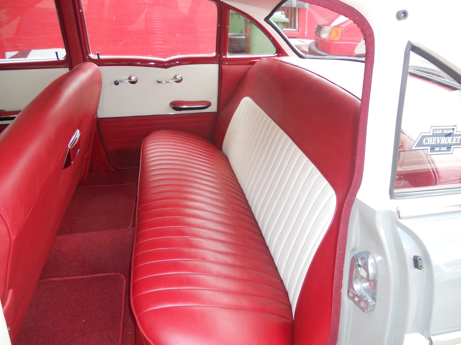 1957 Chev rear seat and door trim