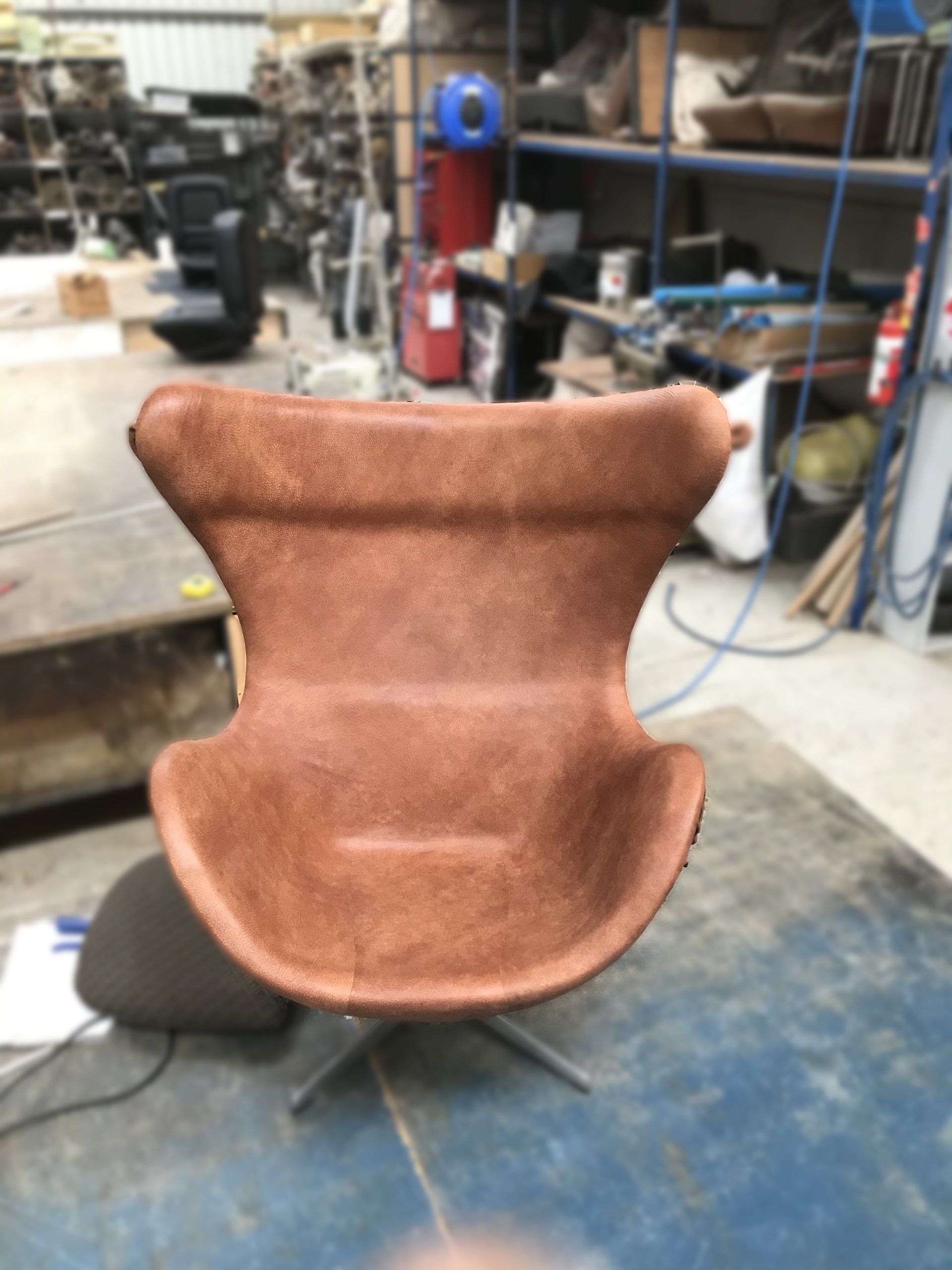 Arne Jacobsen leather egg chair