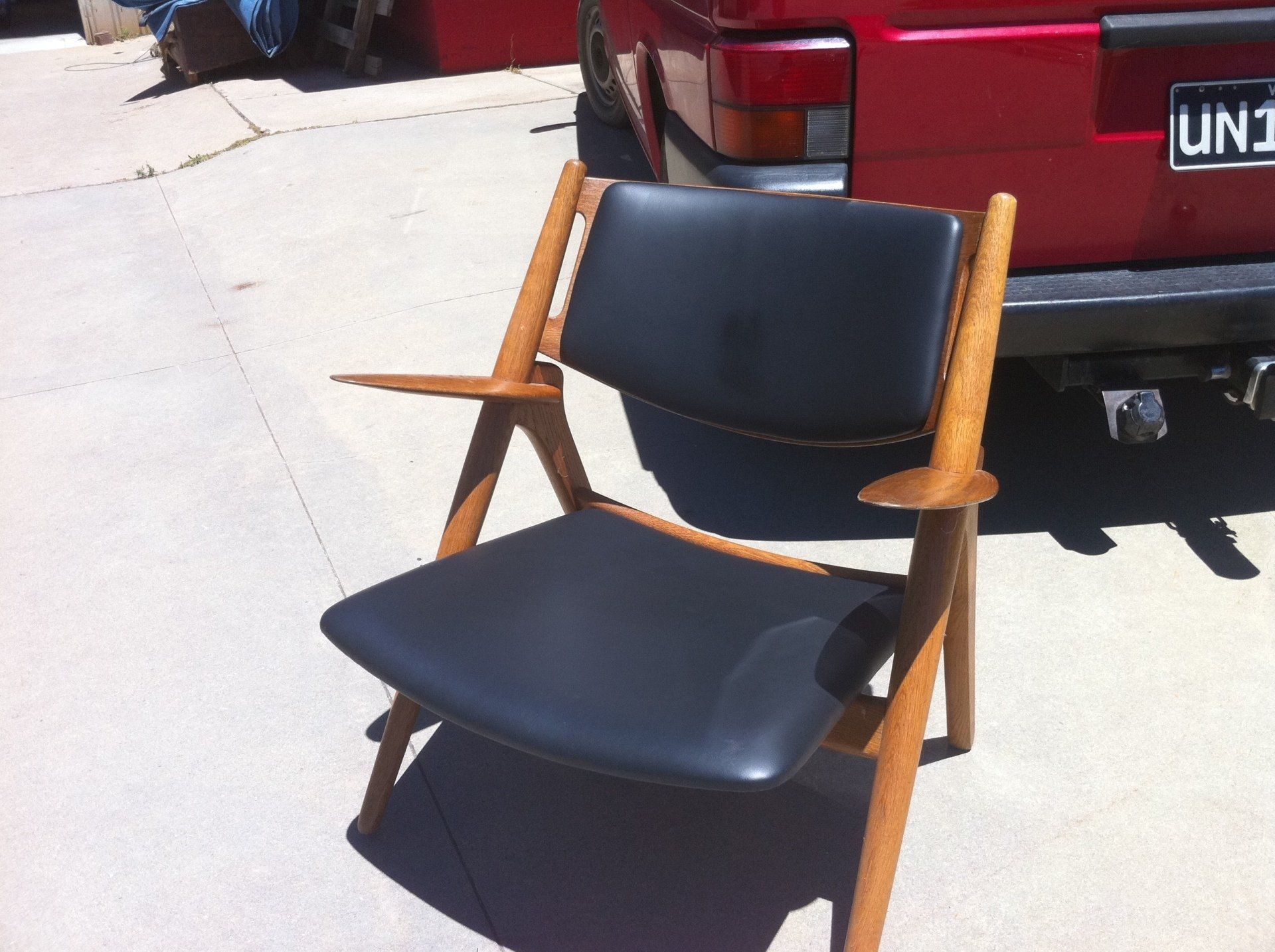 Black art deco chair