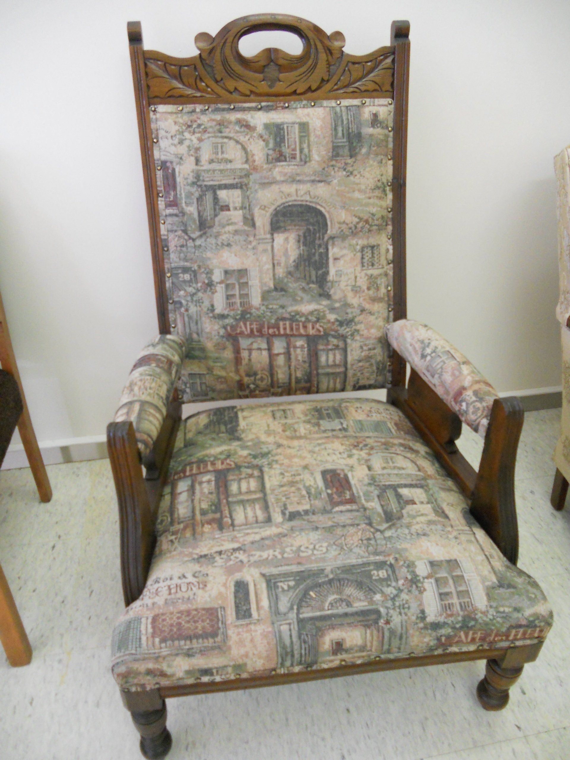 Carved timber antique chair
