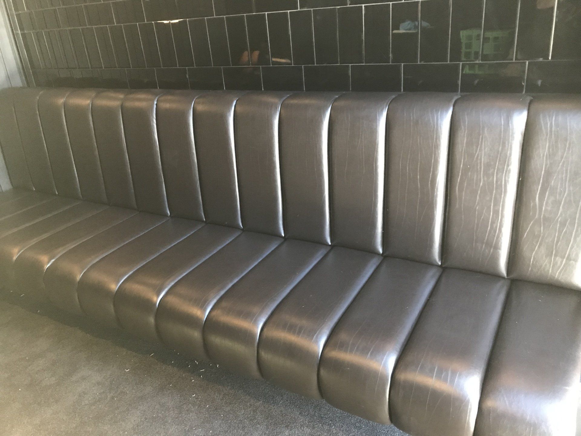 Elk Ski Lodge metallic commercial vinyl bench seating