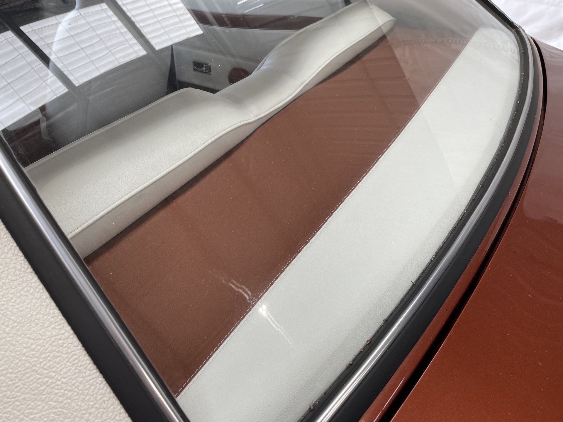 Ford Cortina cream and brown custom parcel tray
