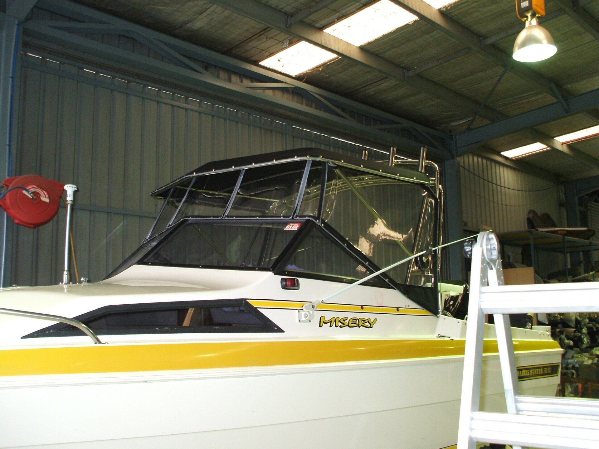 Haines Hunter 580SL Stainless Steel Frame with Clear Front and Side Curtains