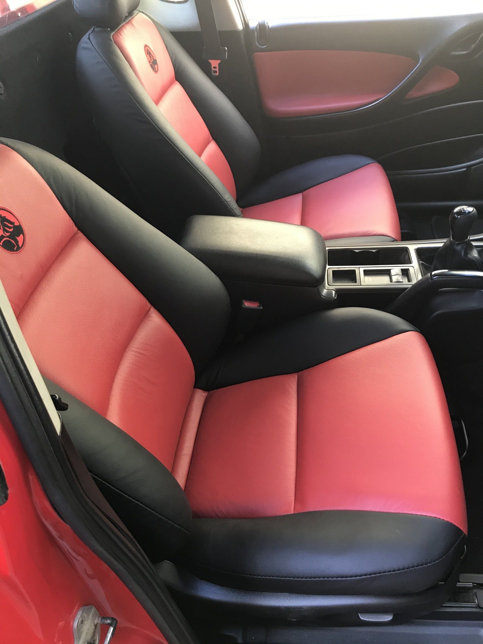 Holden Commodore ute custom red and black interior