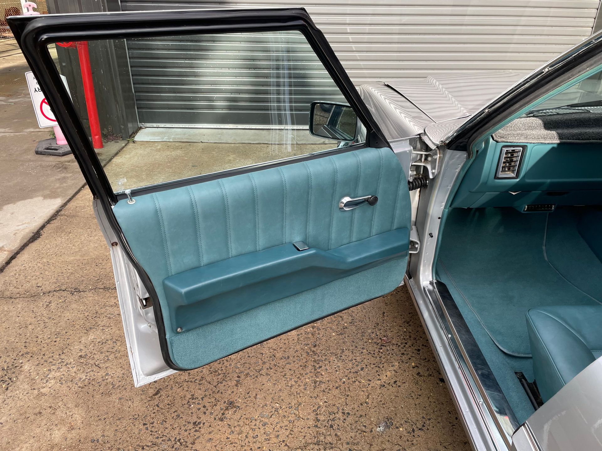 Holden DeVille Series II cerulean blue front door trim