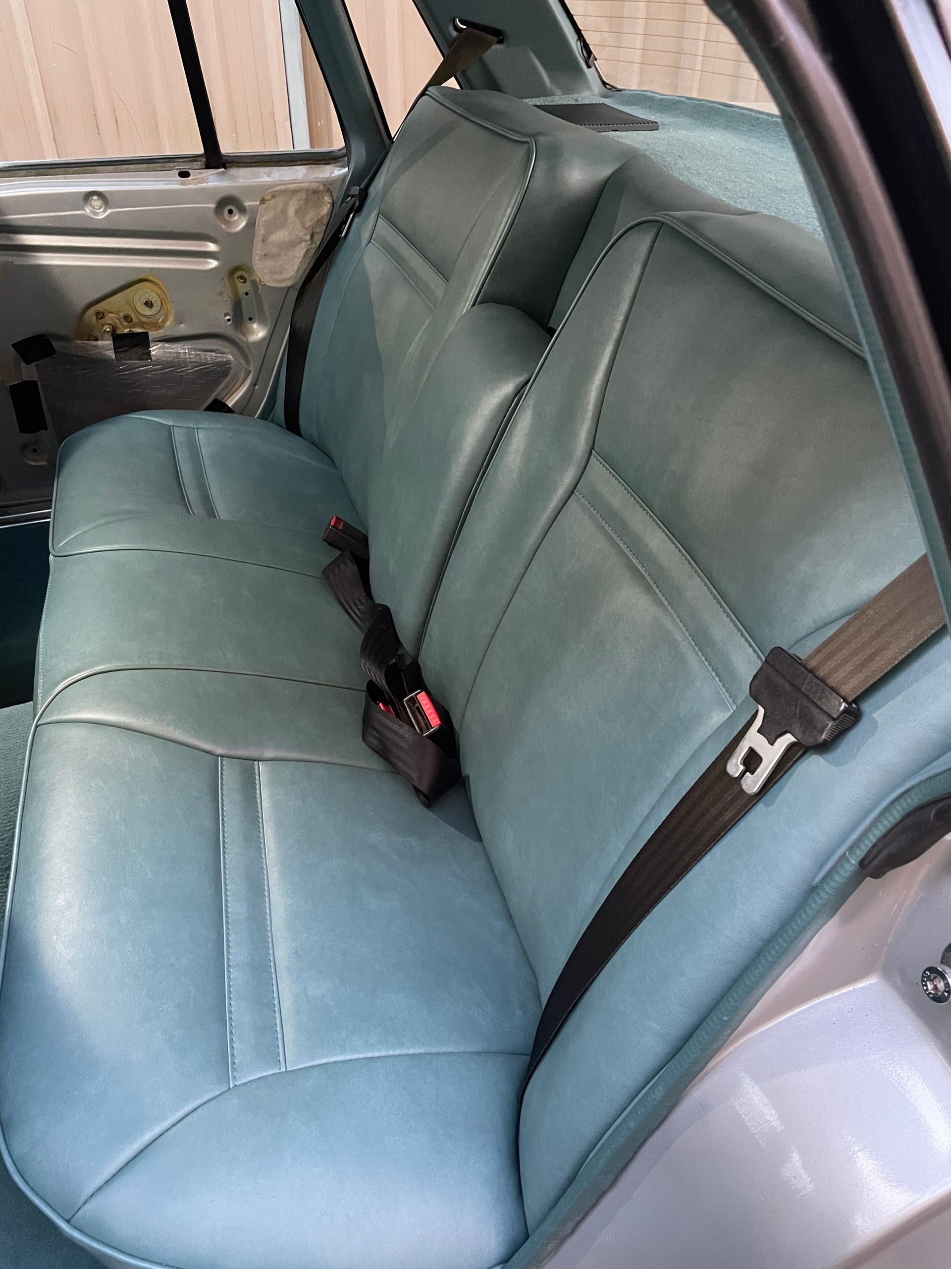 Holden DeVille Series II cerulean blue rear seat