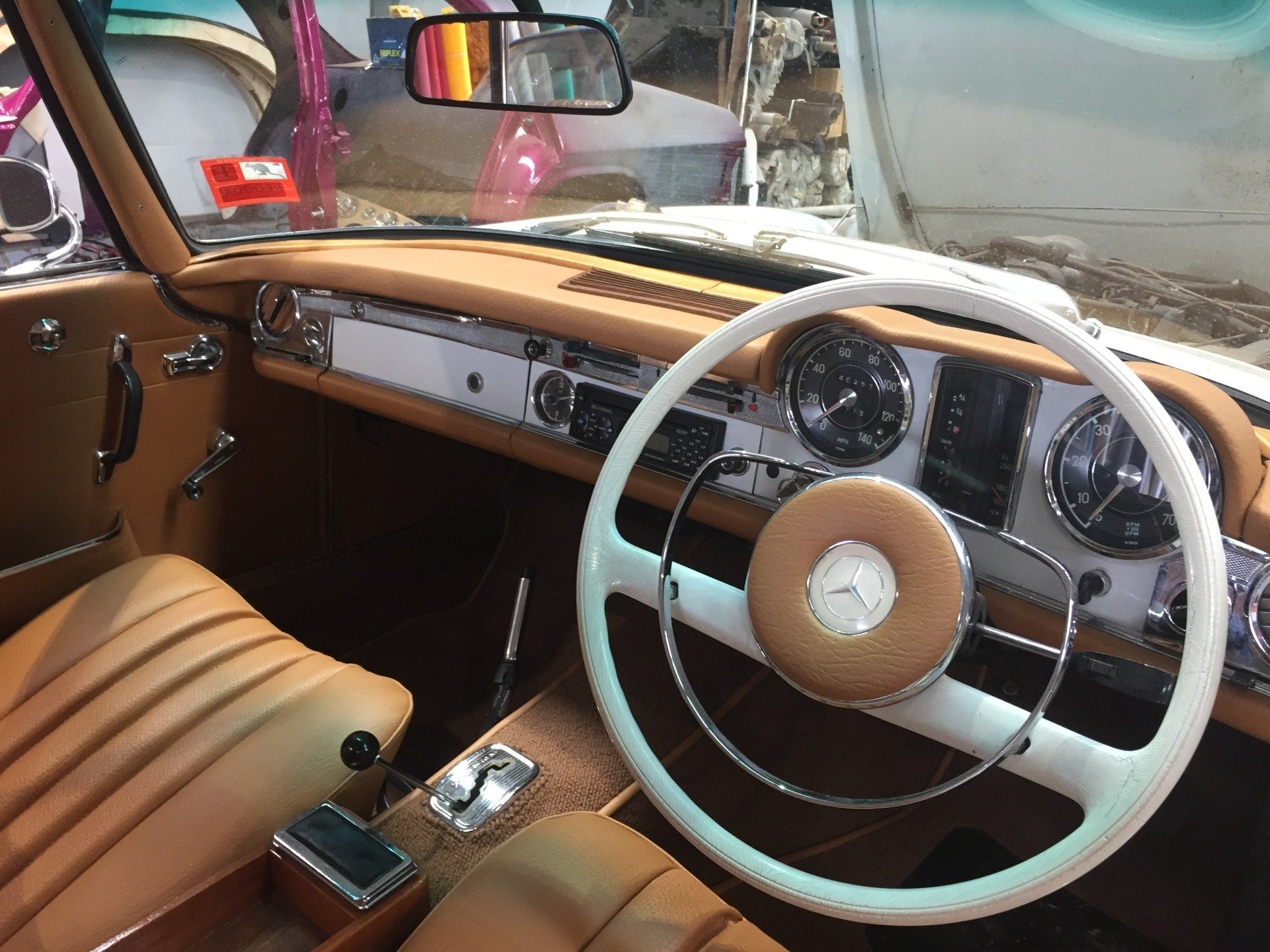 Mercedes Benz full interior restoration in original tan material