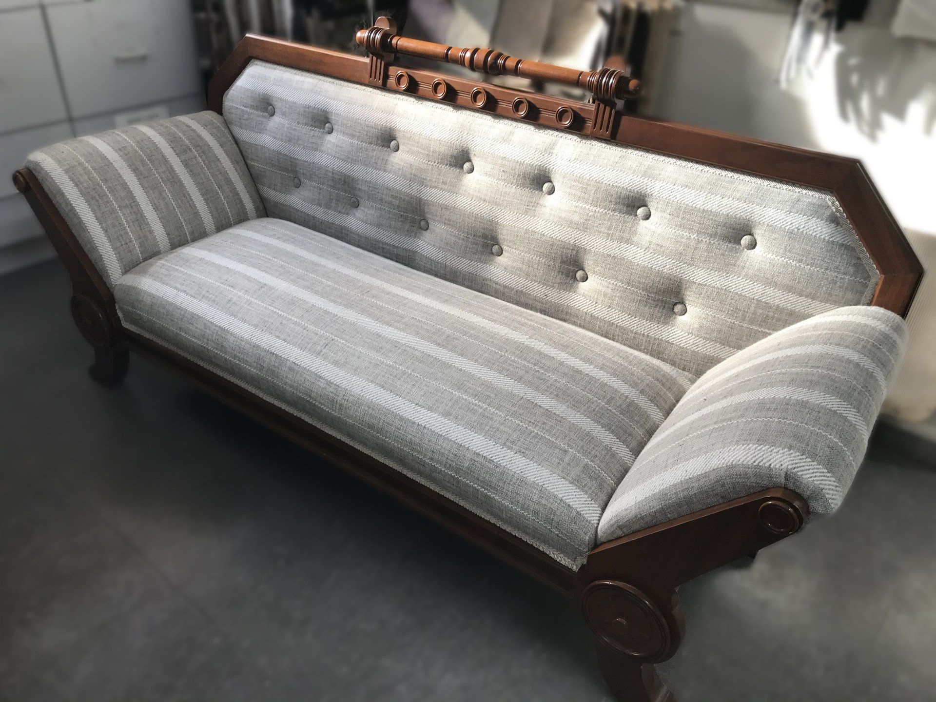 Restored antique couples chair