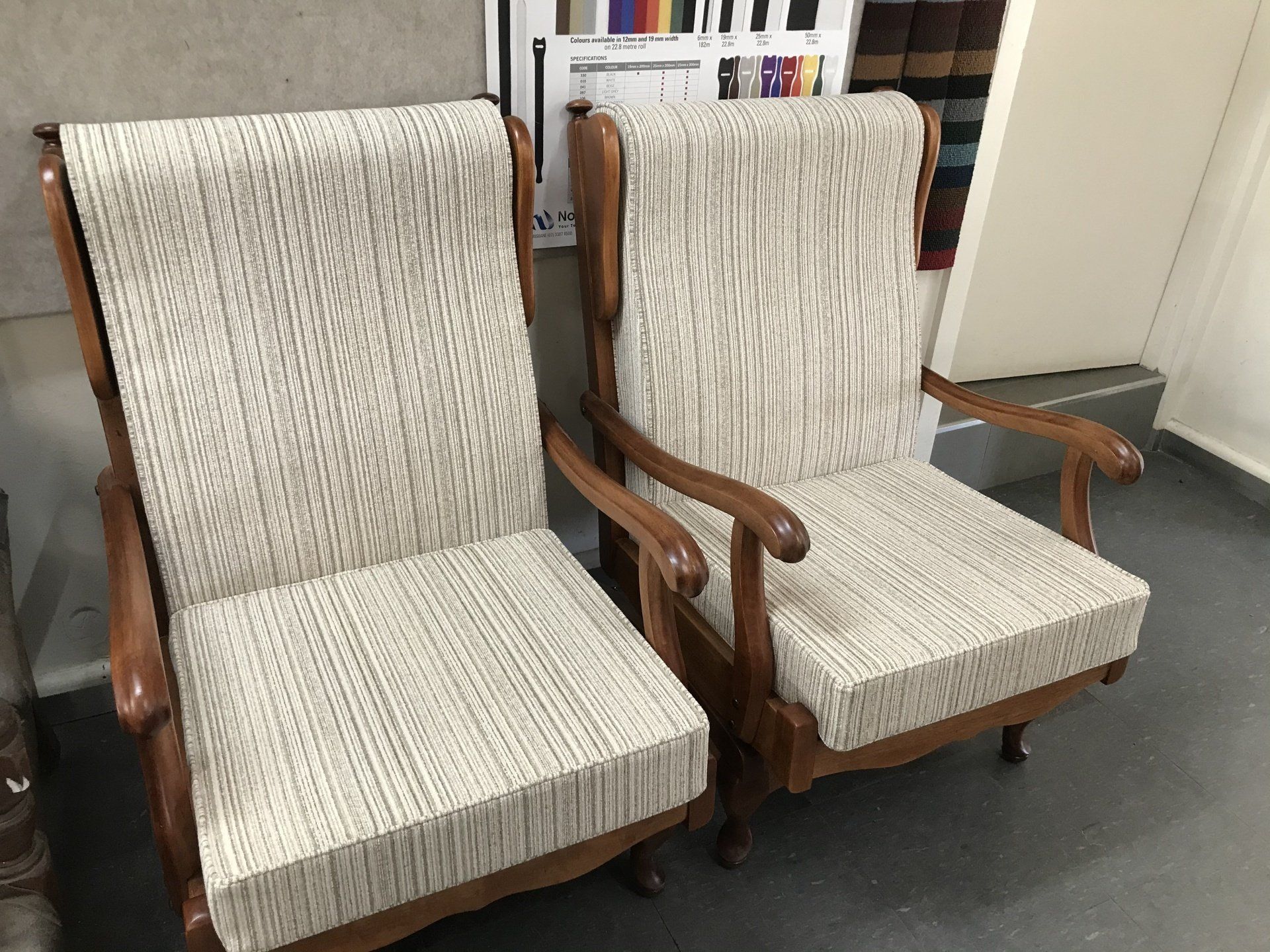 Restored timber rocking chairs