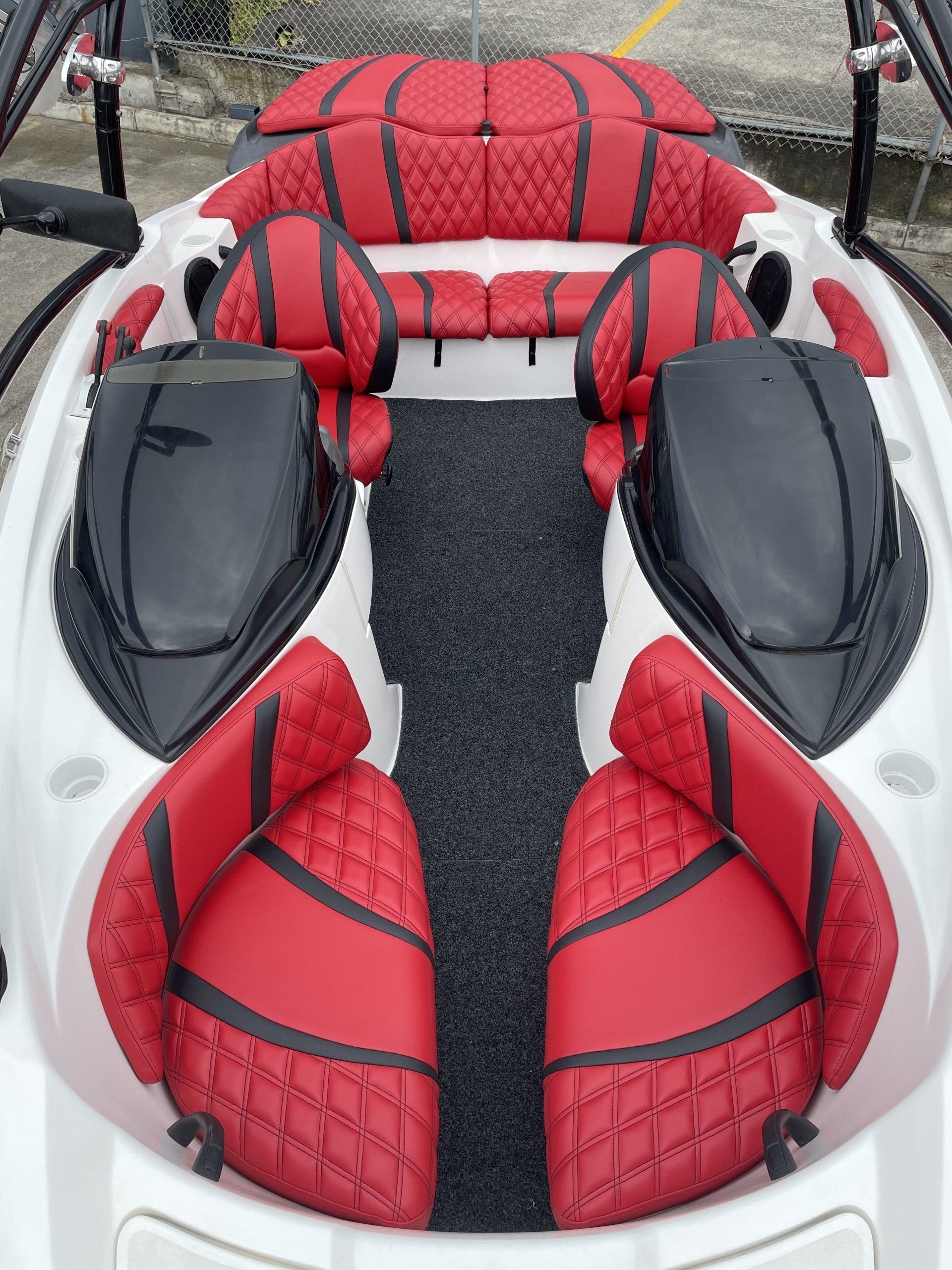 Seadoo 200 Speedster full customised red cross stitch with stripes interior
