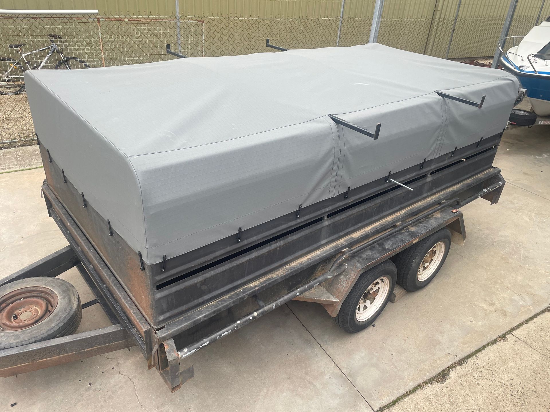 Sheep trailer heavy duty canvas canopy