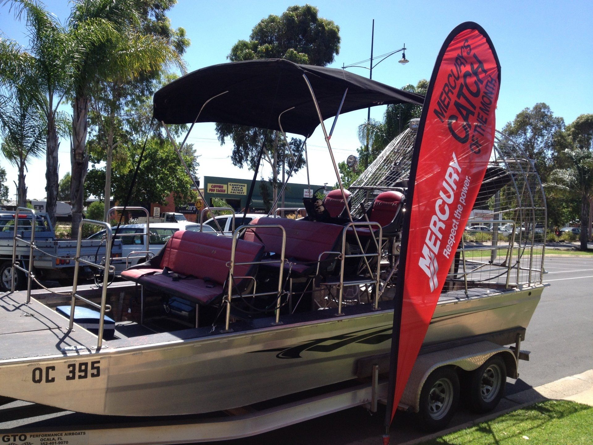 Swamp boat bimini shade