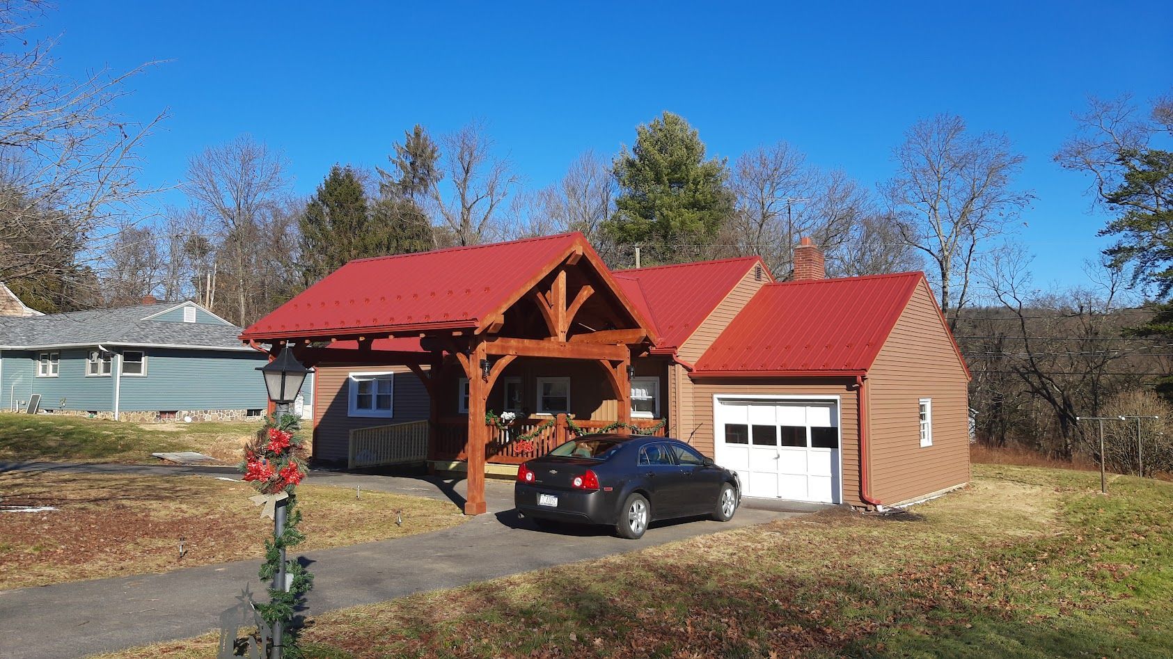 timber-frame porch  by Central Timber Frame Supply available for wholesale across the United States