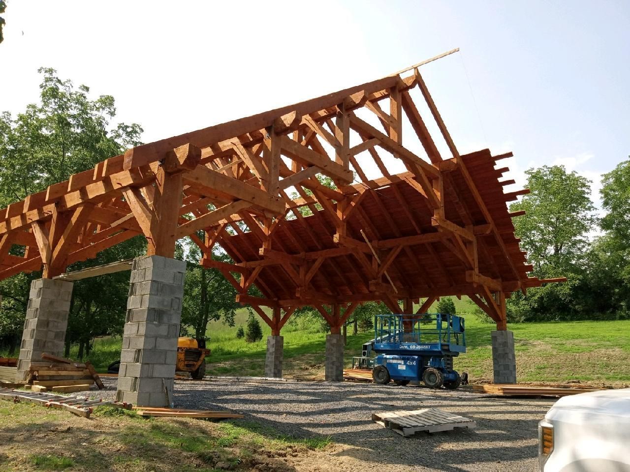 Custom pavilion for wholesale to distributors and stores by Central Timber Frame Supply West Virginia