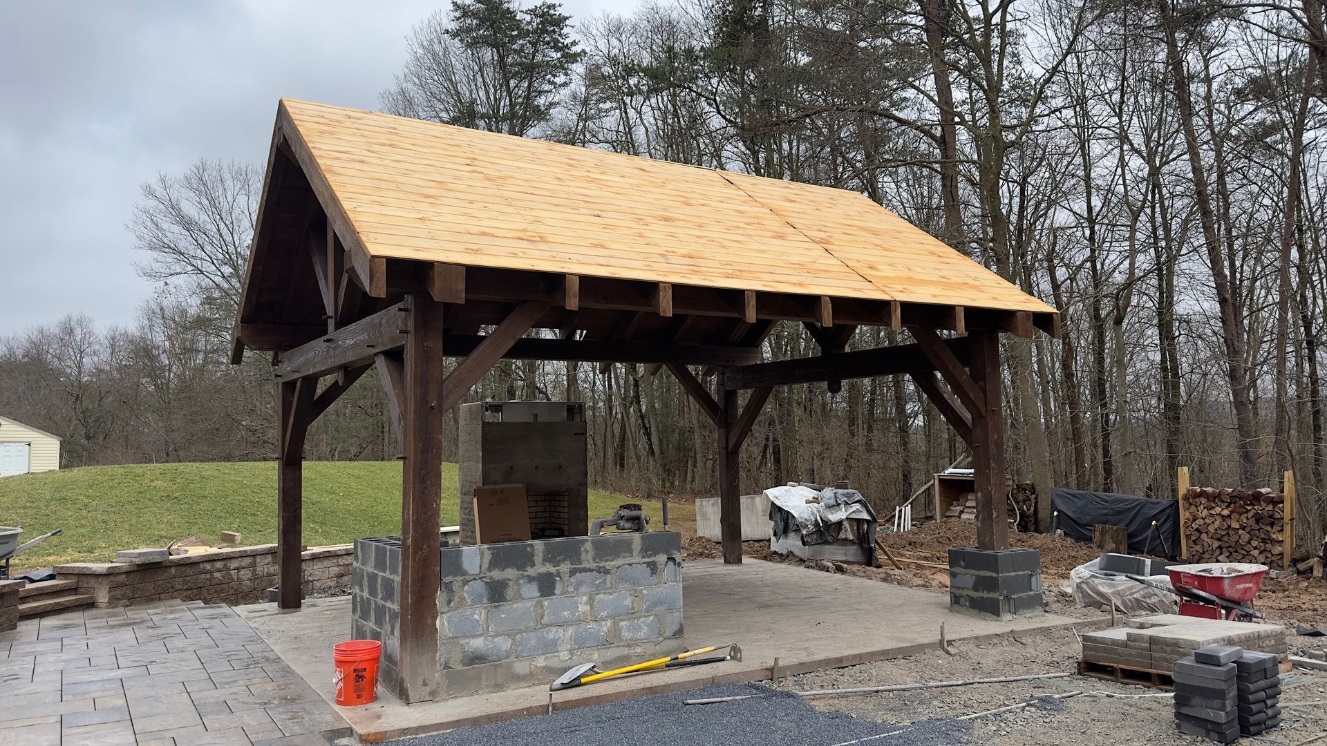 Custom pavilion for wholesale in New York by Central Timber Frame Supply